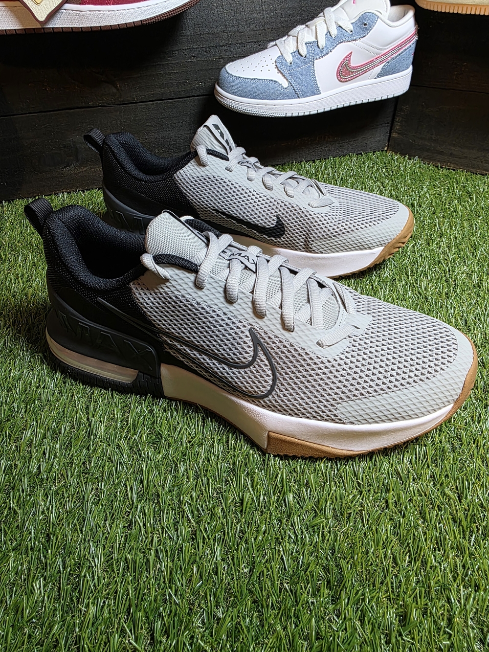 13m Nike Air Max Alpha Trainer 6 Gray/Black Mesh Running Shoes